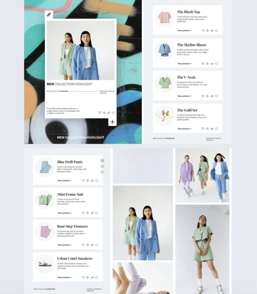 digital fashion lookbook template