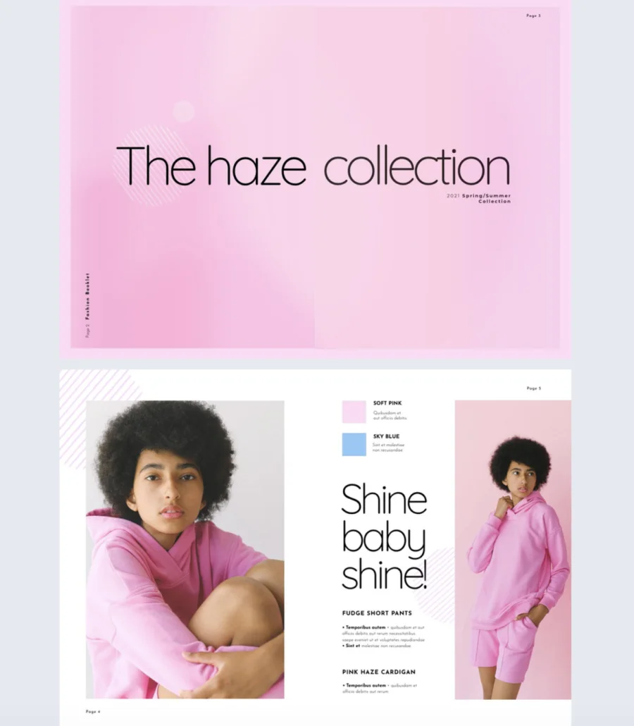 Downloadable Fashion Lookbook Template