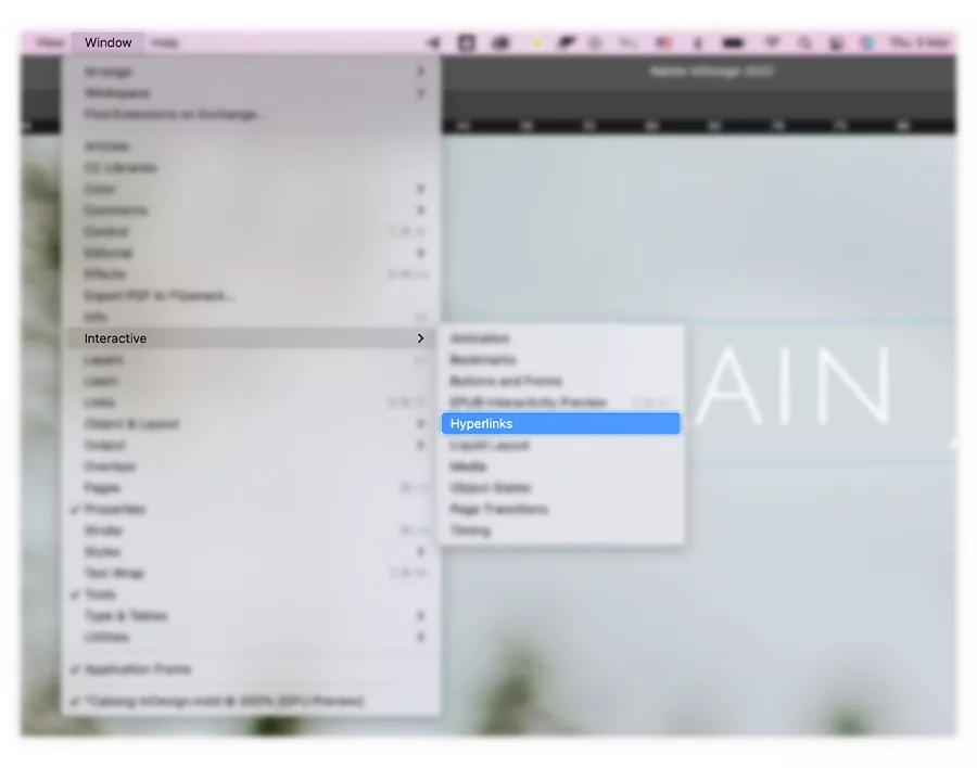 How to create links for your PDF in InDesign