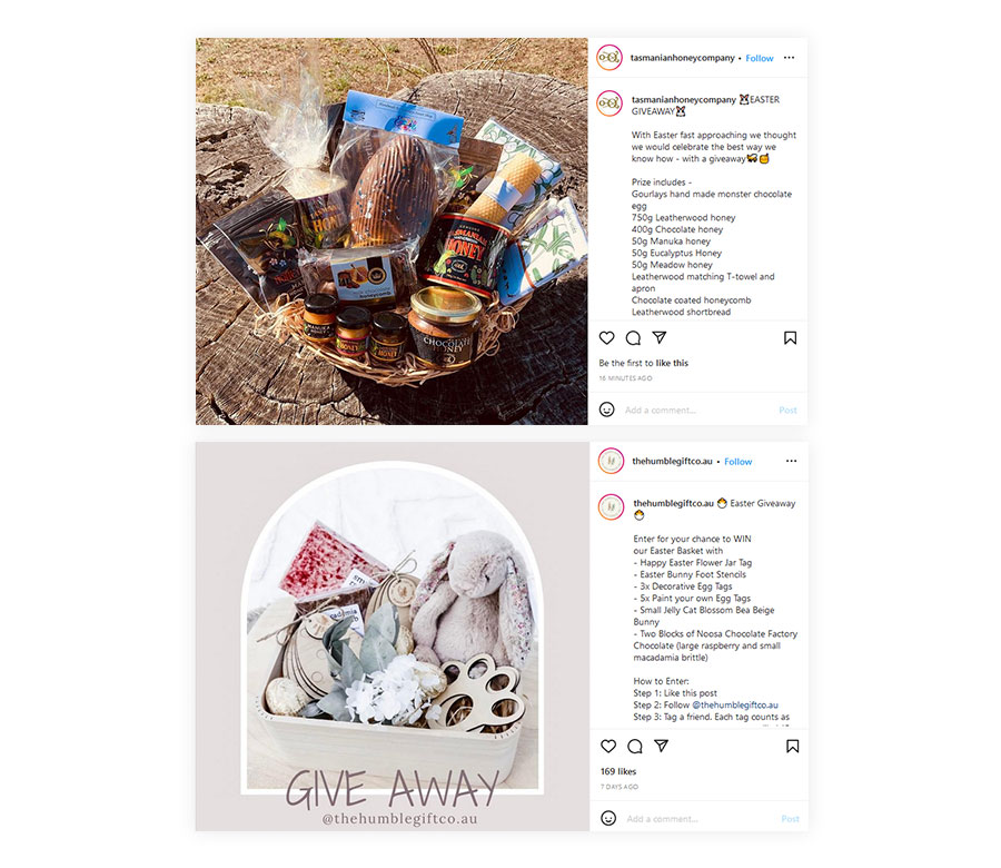 Easter marketing ideas: promotions on Instagram