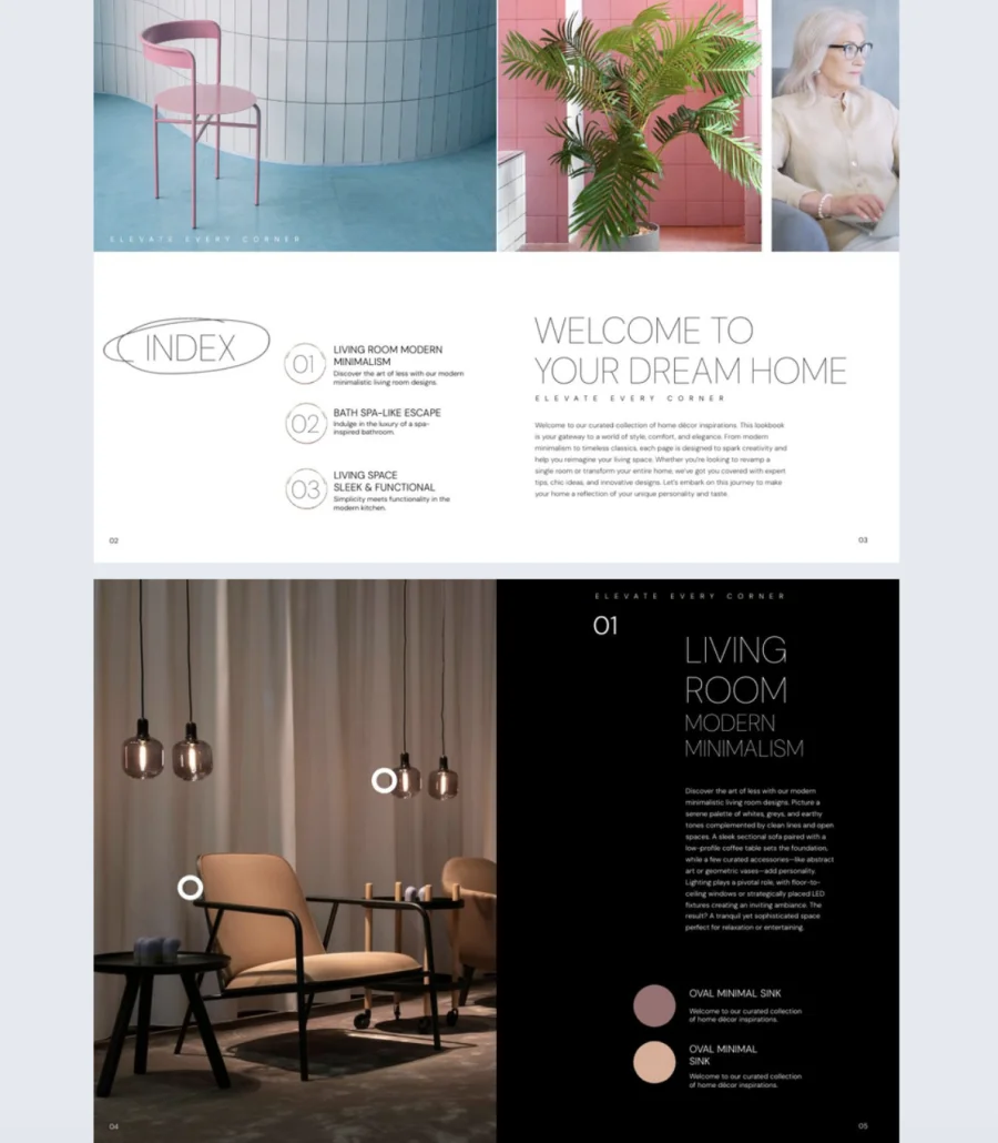 Interactive Home Decor Lookbook Template
