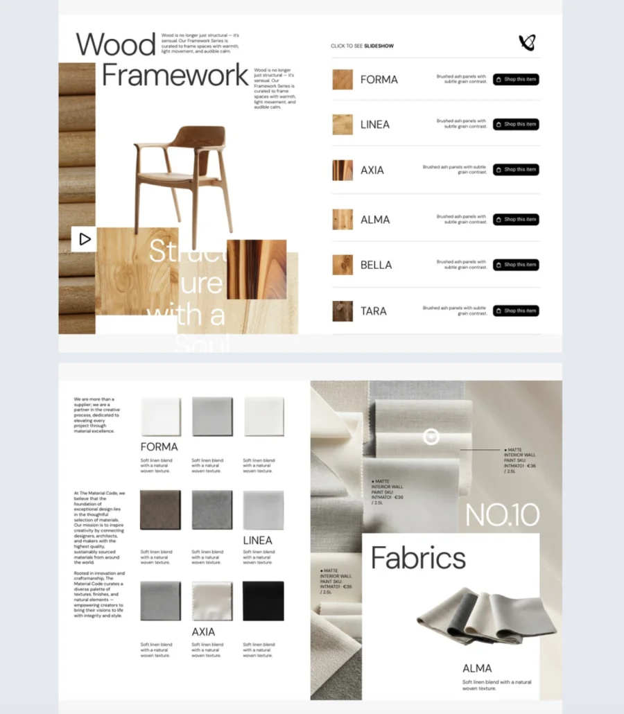 Materials and Surfaces Lookbook Template