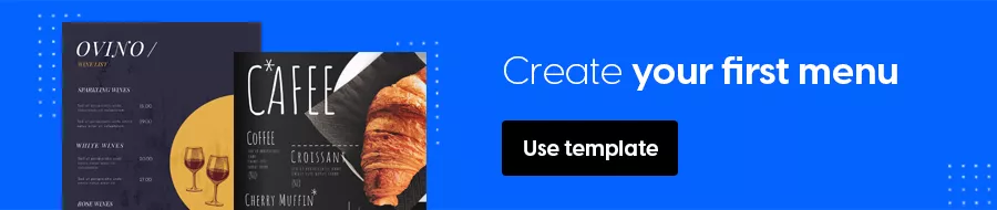 create your own menu banner made in Flipsnack