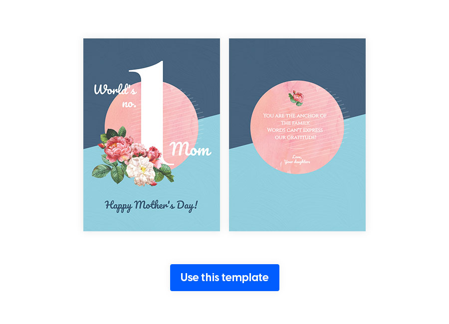 mother's day card template