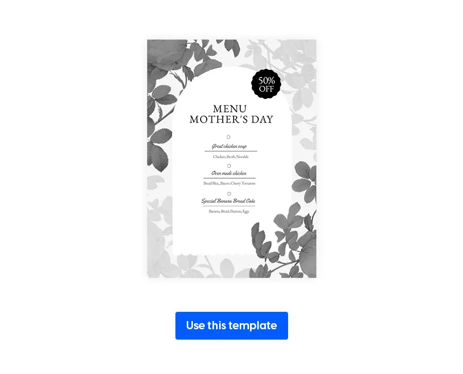 mothers day restaurant menu template made in Flipsnack
