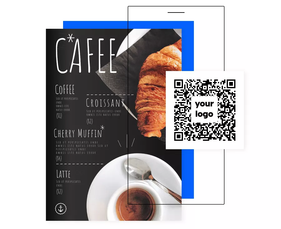 qr code for a restaurant's menu example