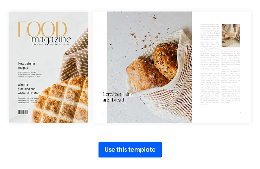 Digital Interactive Food Magazine Design