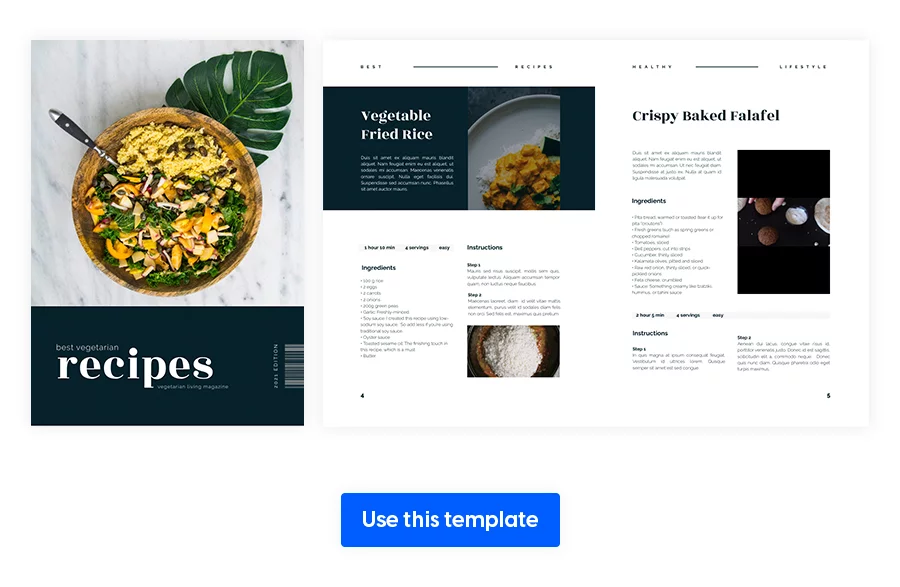 Interactive Vegetarian Magazine Template