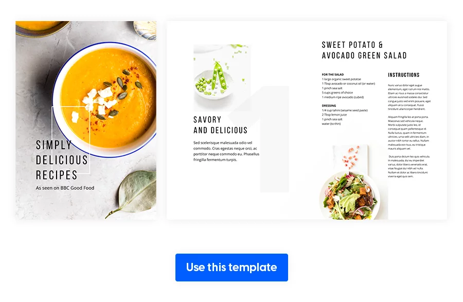 Delicious Recipes Magazine Layout