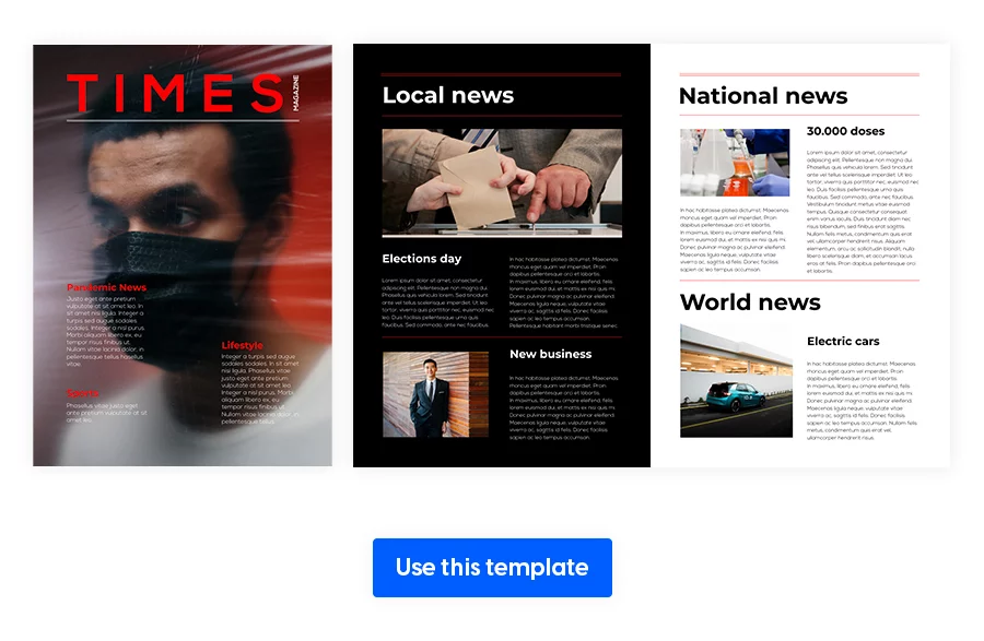 News Magazine Design Template