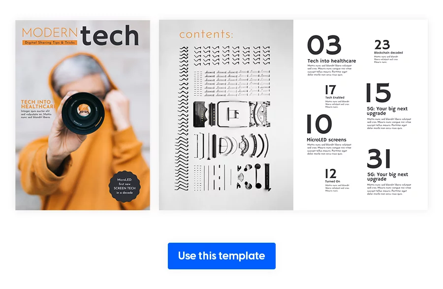 Modern Tech Magazine Template