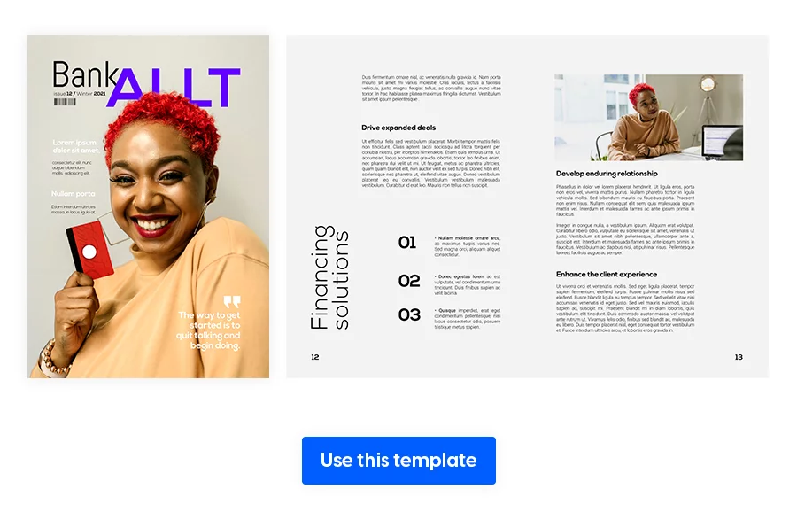 Digital Financial Magazine Template