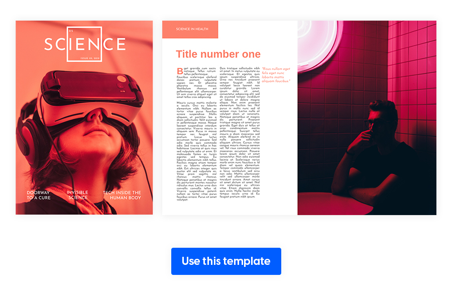 Colorful Science Magazine Template
