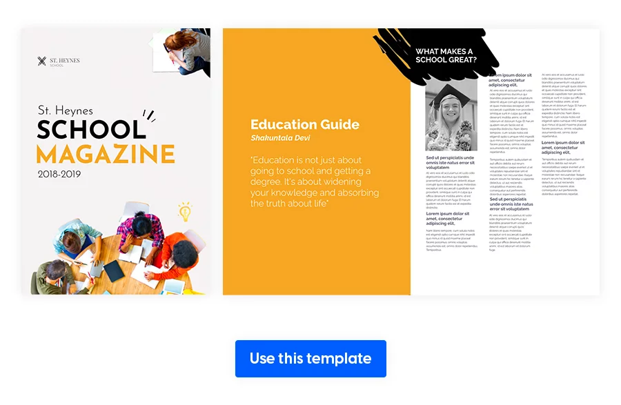 Modern School Magazine Template