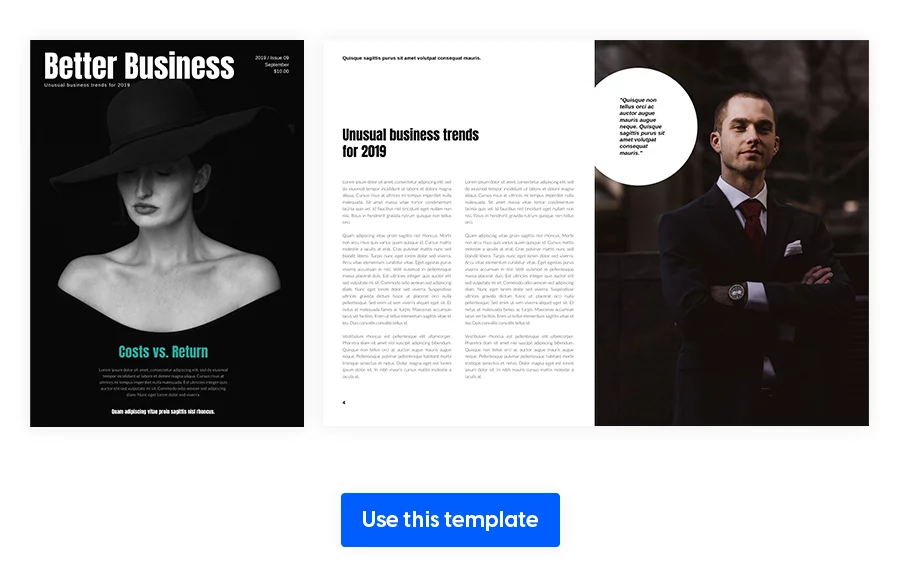 Gray Business Magazine Template