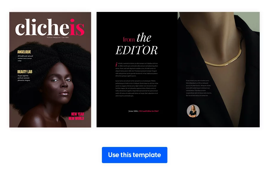 Interactive Fashion Magazine Template