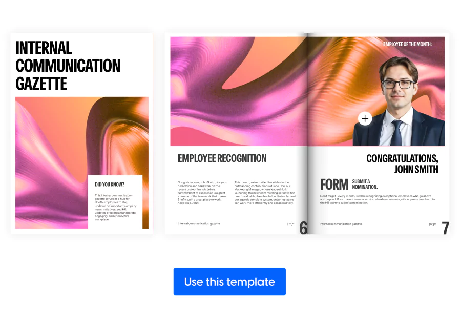 Internal Communication Gazette Template