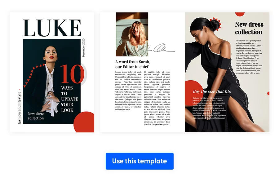 fashion magazine layout ideas