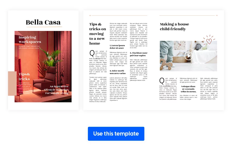 Interactive Lifestyle Magazine Template