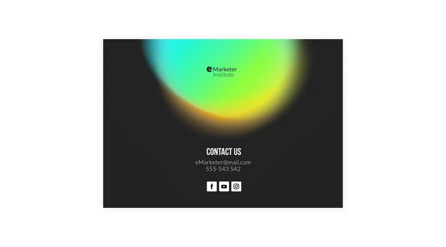Brochure design contact info