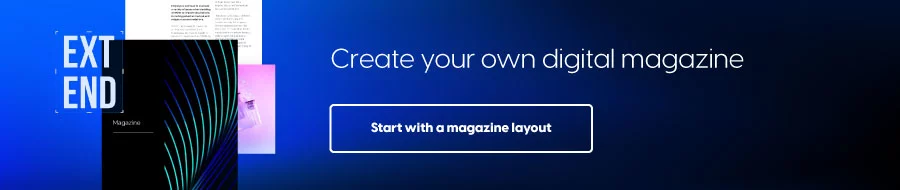 Customizable magazine layouts banner