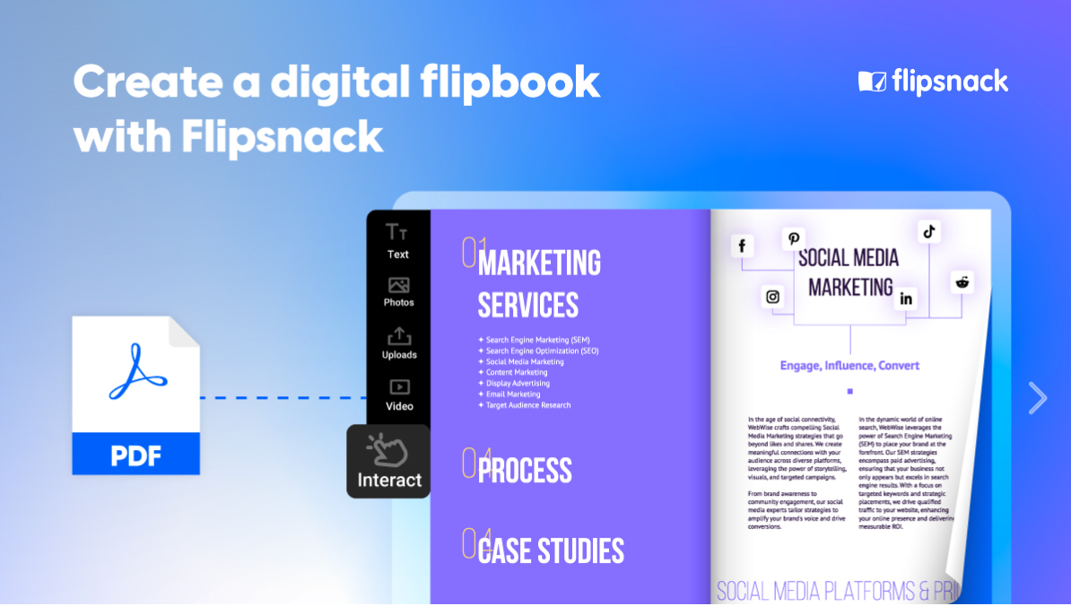 create digital flipbooks in Flipsnack