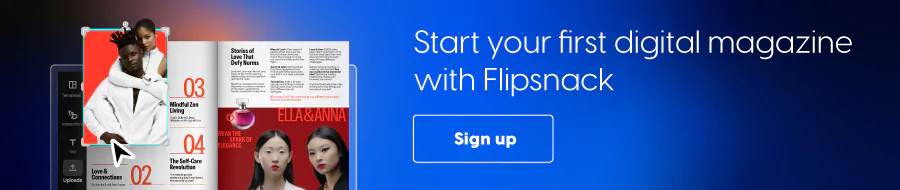 Create online digital magazine with Flipsnack