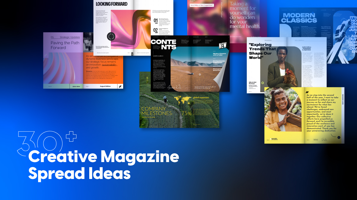 Customizable magazine layouts cover