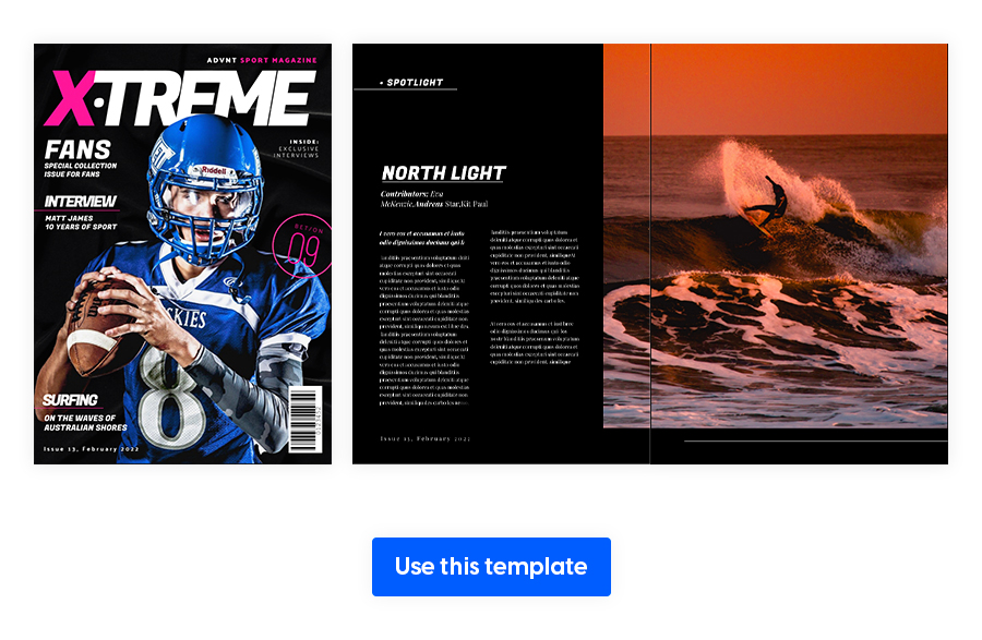 digital sports magazine template