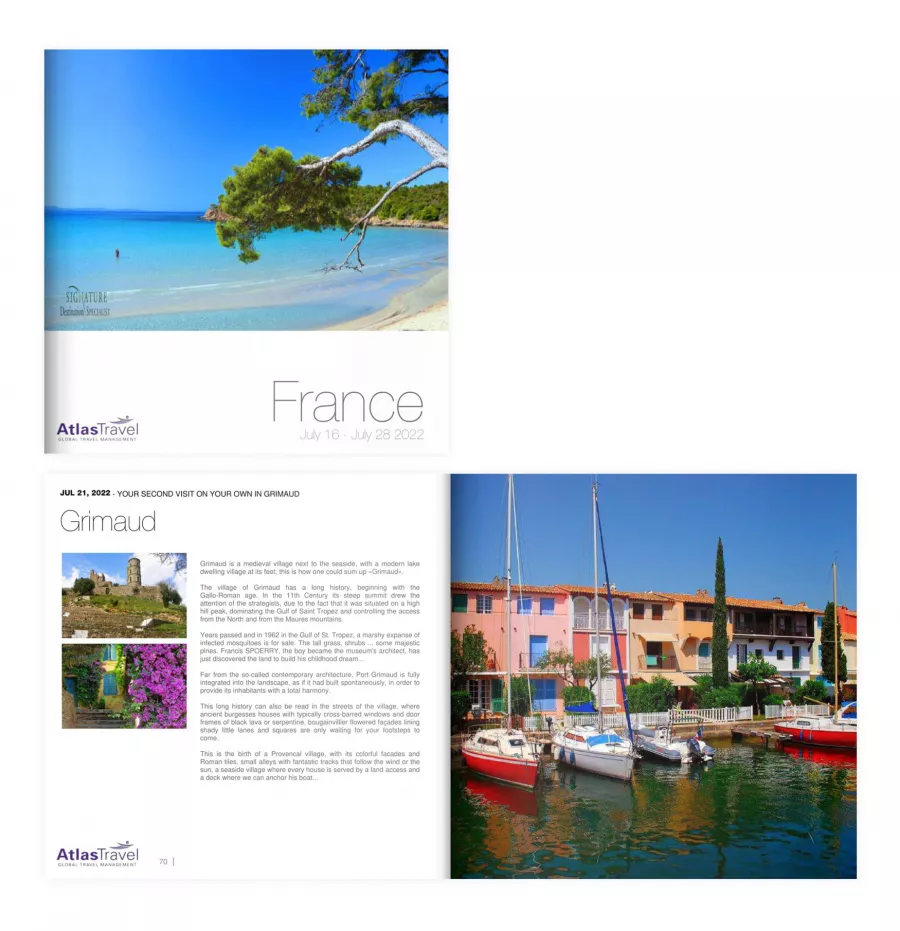 travel digital flipbook example for France