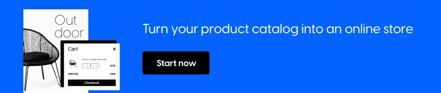 turn your product catalog into an online store in flipsnack banner