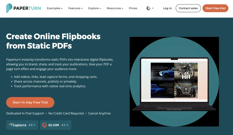 Paperturn - online flipbook maker
