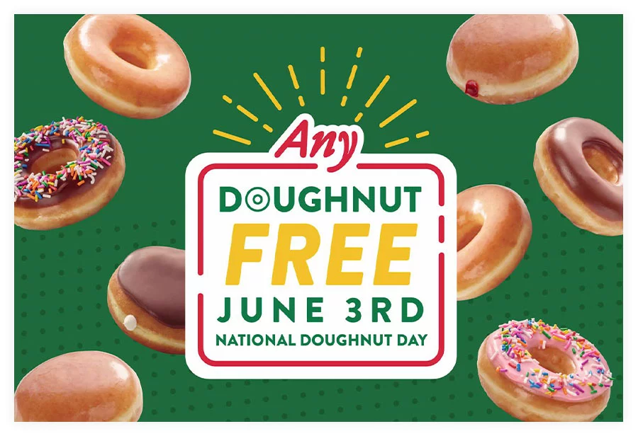 Krispy kreme free donut day advertisement