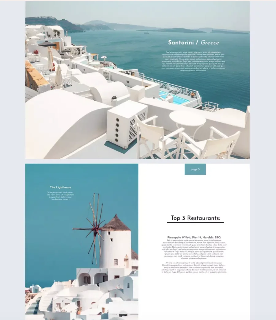 Blue Sea Tourism Brochure Template
