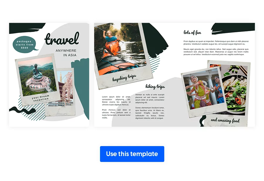 Pattern Themed Travel Brochure Template