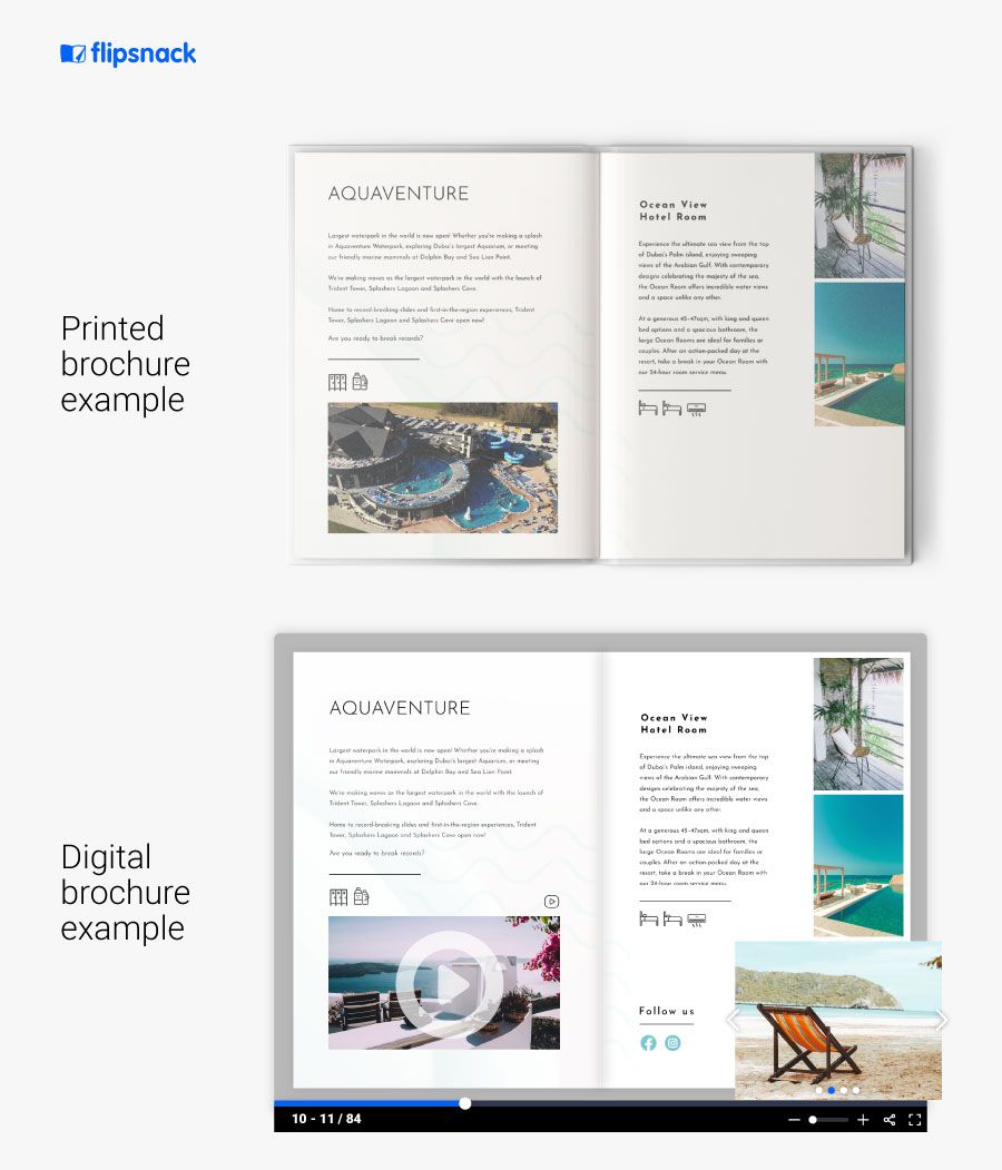 Printed vs digital brochures visual