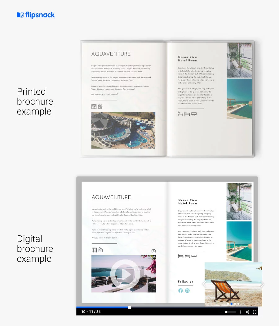 Printed vs digital brochures visual