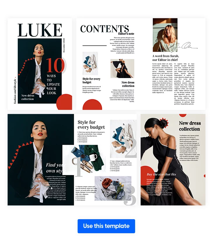 Fashion Magazine Layout Templates