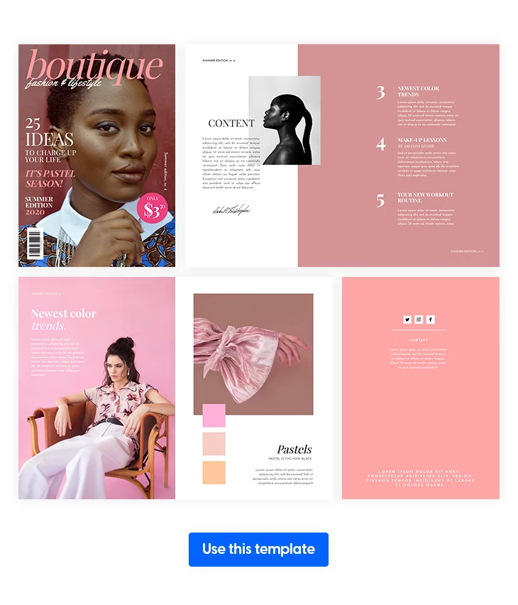 magazine design layout templates