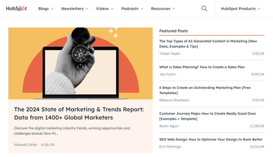 hubspot resources meant to build an online presence