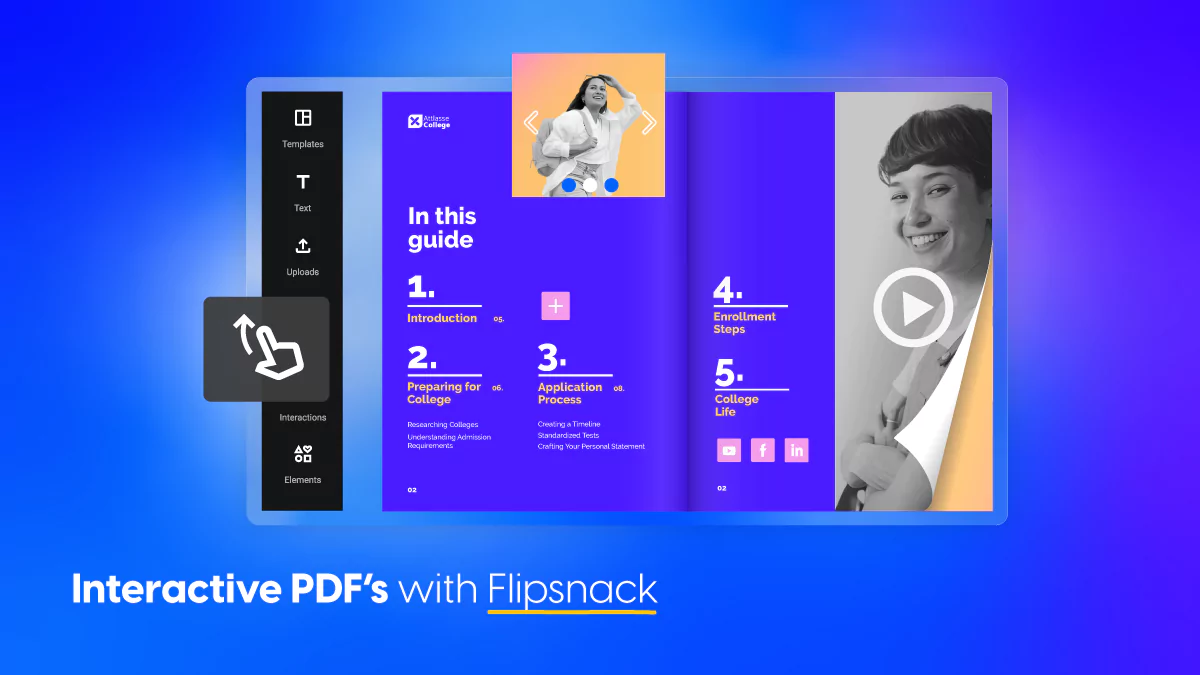 cover for interactive PDFs with Flipsnack