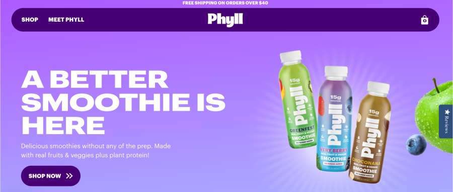 Phyll website for an online presence