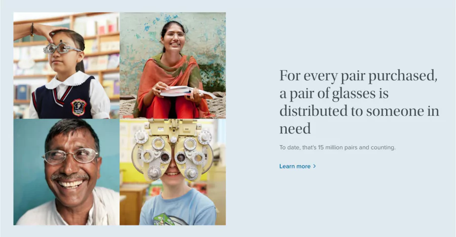 Warby Parker brand mission