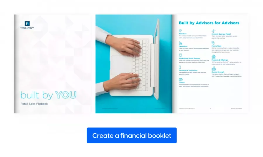 Create financial booklet with Flipsnack
