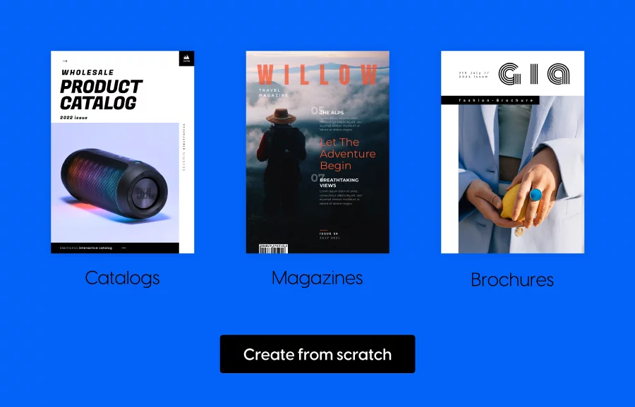 Create flipbooks from scratch with Flipsnack