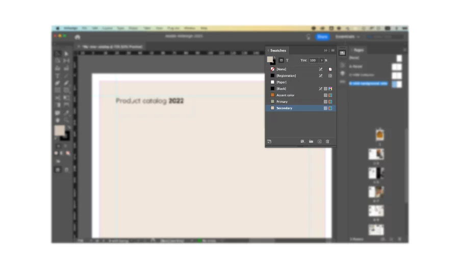 Creating color swatches in InDesign