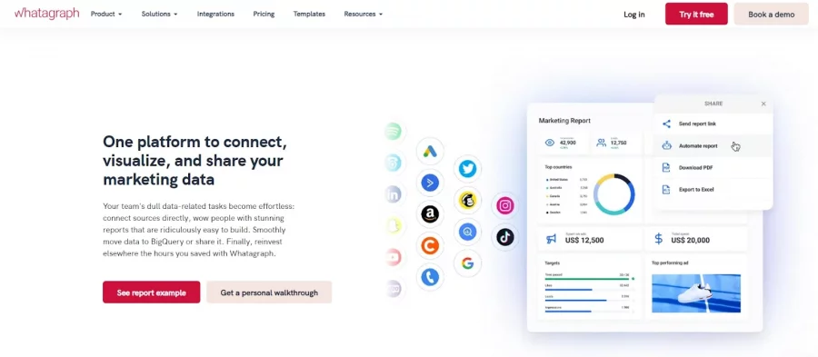 Whatagraph - digital marketing tool