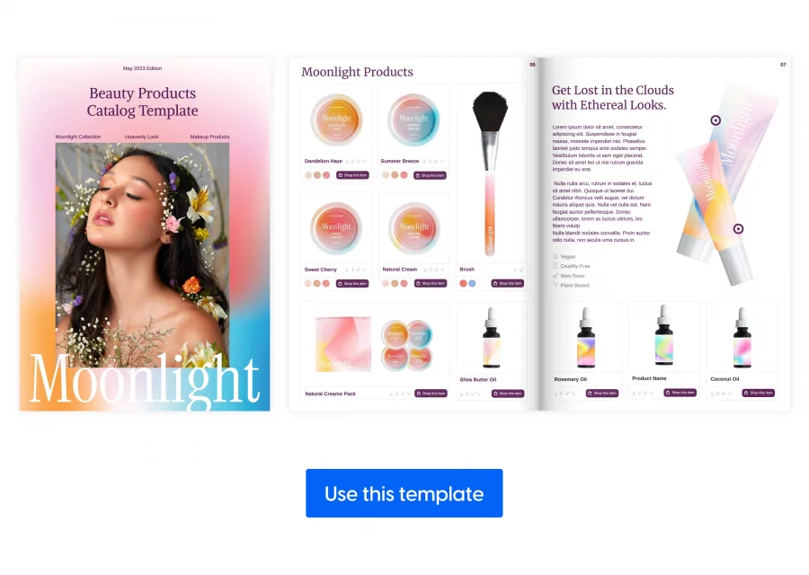 Beauty Products Catalog Template