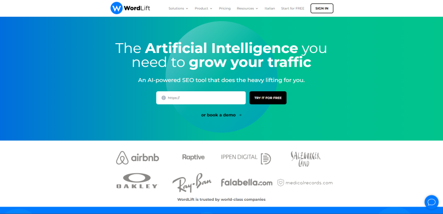 WordLift - an SEO digital marketing tool