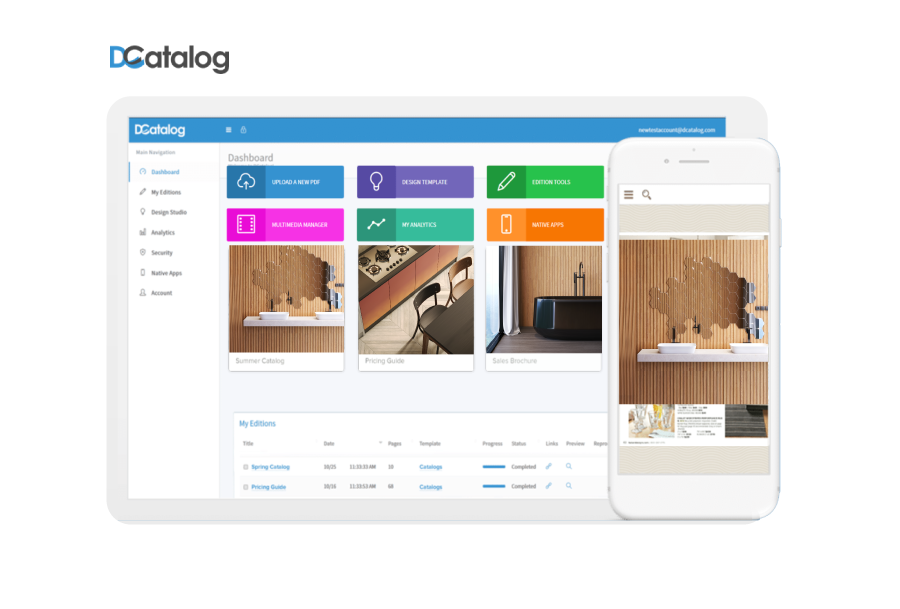 Visual of DCatalog, digital catalog making software